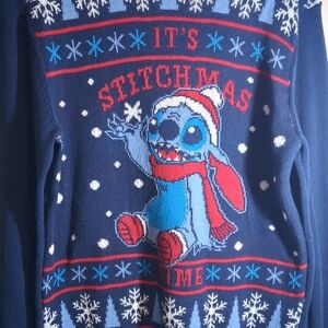 Disney Blue Stitch Christmas Sweater XXL 260568